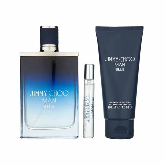 Jimmy Choo Man Blue For Men Eau de Toilette 100ml + 7.5ml + Shower Gel 100ml, 3 image