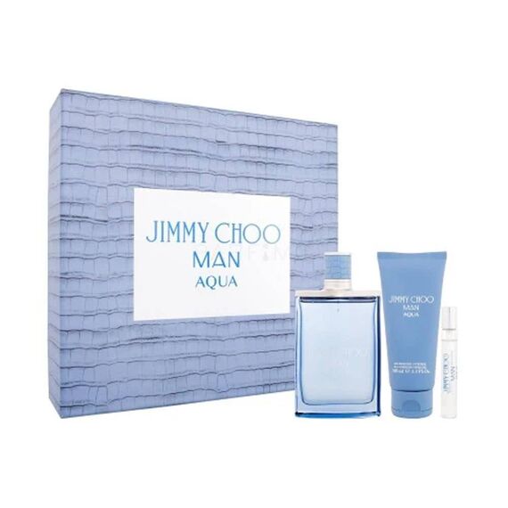 Jimmy Choo Man Aqua For Men Eau de Toilette 100ml + 7.5ml + Shower Gel 100ml