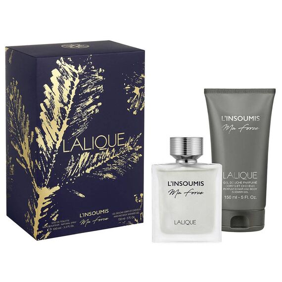 Lalique L'insoumis Ma Force For Men Eau De Toilette 100ml + Shower Gel 150ml