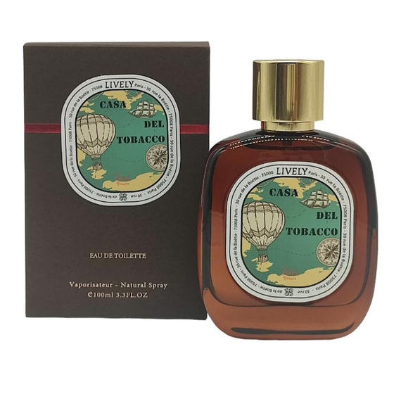 Lively Casa Del Tabacco For Men Eau de Toilette 100ml, 3 image