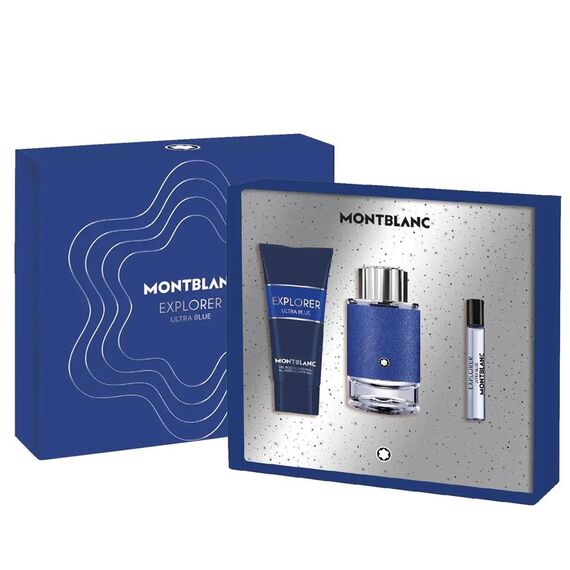Mont Blanc Explorer Ultra Blue For Men Eau de Parfum 100ml + 7.5ml + Shower Gel 100ml