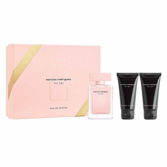 Narciso Rodriguez For Her Eau de Parfum 50ml + Body Lotion 50ml + Shower Gel 50ml