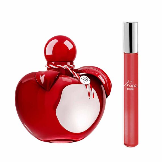 Nina Ricci Nina Rouge For Women Eau De Toilette 50ml + Roll-On 10ml