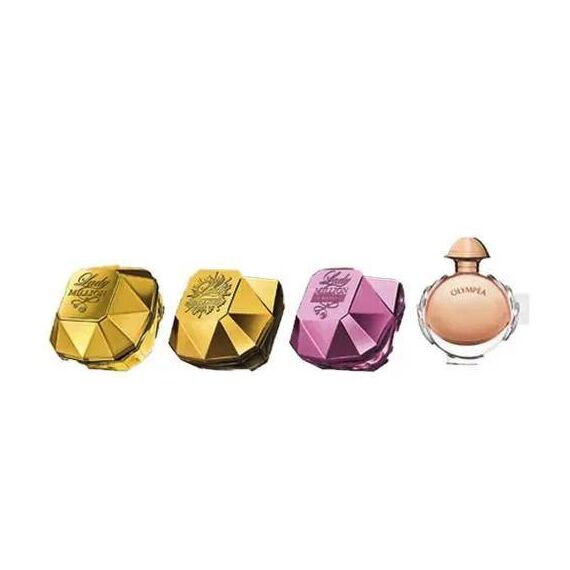 Paco Rabanne For Women Mini (Lady Million Eau de Parfum 5ml + Olympea Eau de Parfum 6ml + Fame Eau de Parfum 4ml + Fame Parfum 4ml)
