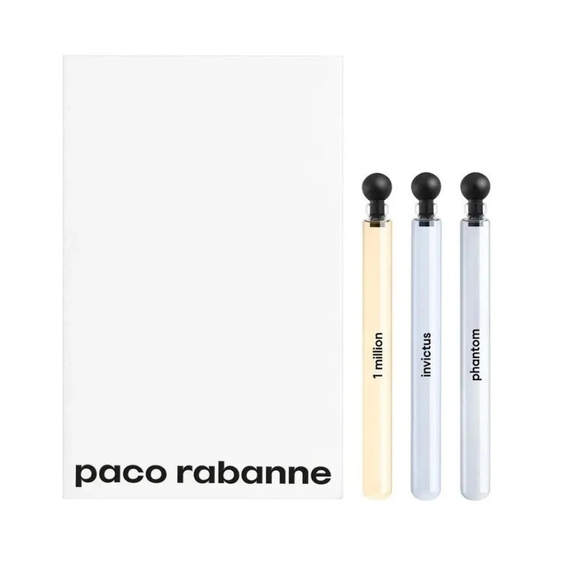 Paco Rabanne For Men Eau De Toilette Splash (1 Million + Invictus + Phantom) 3 X 4ml