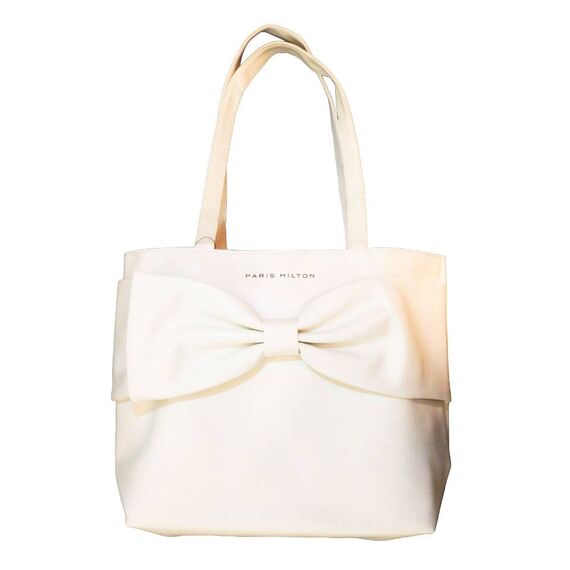 Paris Hilton Women White Tote Bag
