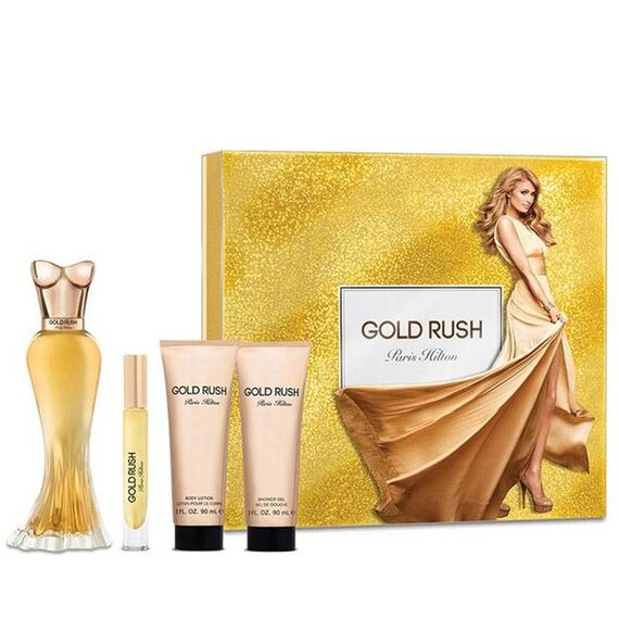 Paris Hilton Gold Rush For Women Eau de Parfum 100ml + 10ml + Body Lotion 90ml + Shower Gel 90ml