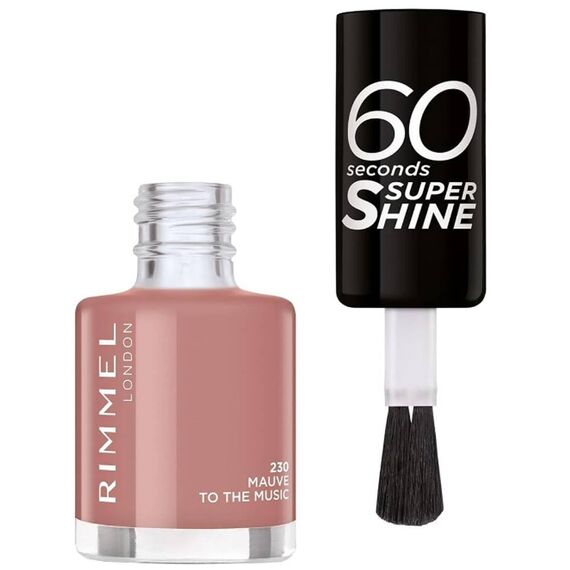 Rimmel London 60 Seconds Super Shine 230 Mauve To The Music Nail Polish 8ml, 2 image