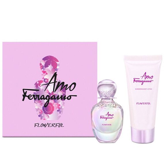 Salvatore Ferragamo Amo Ferragamo Flowerful For Women Eau De Toilette 50ml + Shimmering Body Lotion 100ml