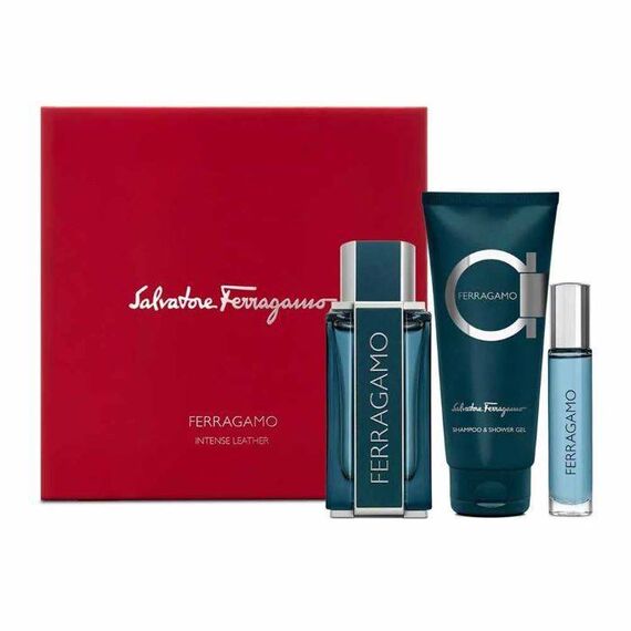 Salvatore Ferragamo Ferragamo Intense Leather For Men Eau de Parfum 100ml + 10ml + Shampoo & Shower Gel 100ml