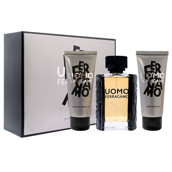 Salvatore Ferragamo Uomo For Men Eau De Toilette 100ml + Shampoo & Shower Gel 100ml + After Shave Balm 100ml, 3 image