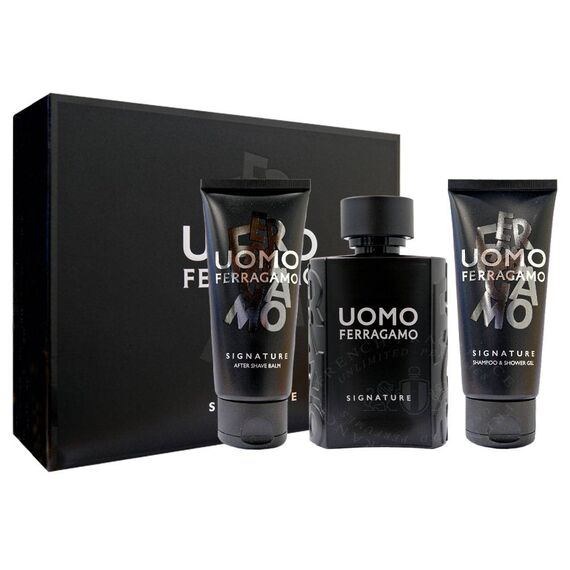 Salvatore Ferragamo Uomo Signature For Men Eau de Parfum 100ml + Shampoo & Shower Gel 100ml + After Shave Balm 100ml, 5 image