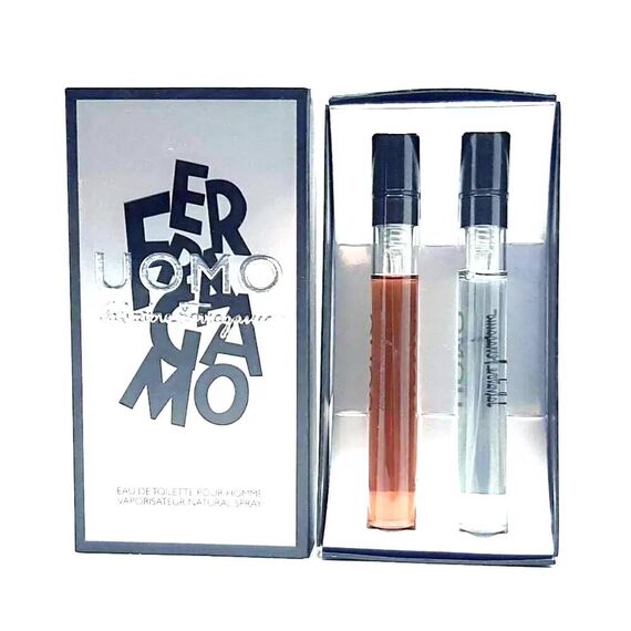 Salvatore Ferragamo For Men Eau De Toilette (Uomo + Casual Life) 2 X 5ml