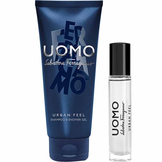 Salvatore Ferragamo Uomo Urban Feel For Men Mini Eau De Toilette 5ml + Shampoo & Shower Gel 50ml