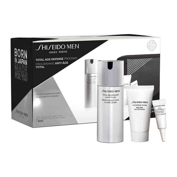Shiseido Total Age Defence For Men Fluid Leger 80ml + Face Cleaner 30ml + Serum 10ml + Eye Cream 3ml, 2 image