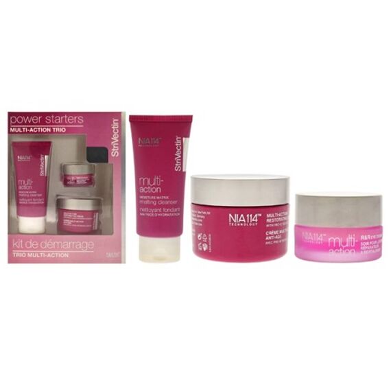 Strivectin Multi-Action Trio Set 2 X 30ml (Moisture Matrix Melting Cleanser + Restorative Cream) + R&R Eye Cream 5ml