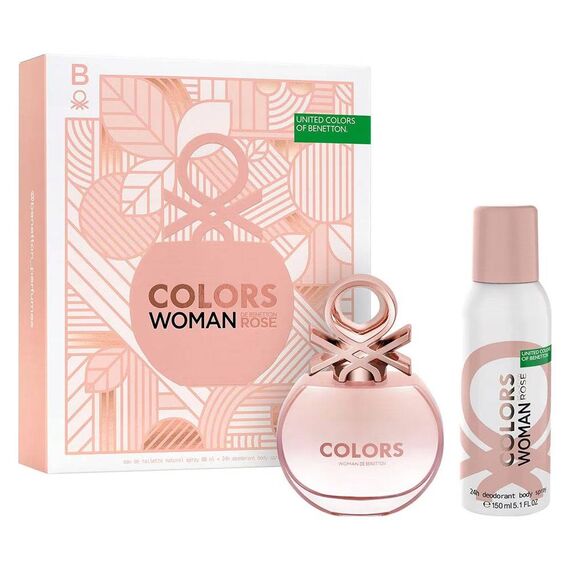 Benetton Colors de Benetton Woman Rose Eau De Toilette 80ml + Deodorant 150ml, 3 image