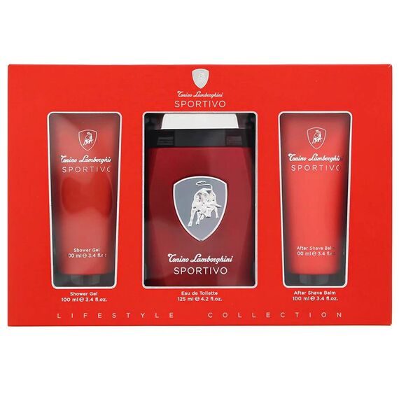 Tonino Lamborghini Sportivo For Men Eau de Toilette 125ml + Shower Gel 100ml + After Shave Balm 100ml, 3 image