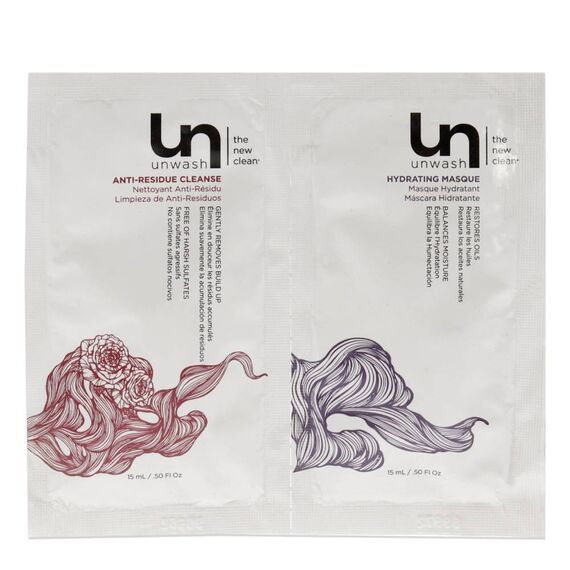 Unwash Anti Residue Cleanse + Hydrating Masque (2in1 Pack Face Mask Kit  30ml )15ml + 15ml