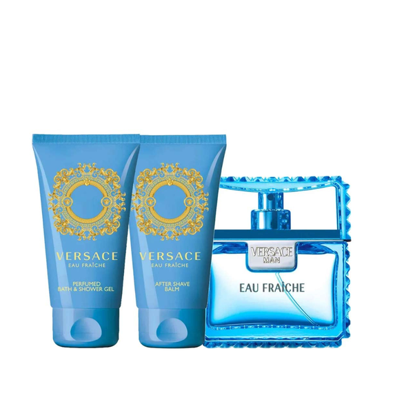 Versace Man Eau Fraiche Eau de Toilette 50ml + Bath & Shower Gel 50ml + After Shave Balm 50ml