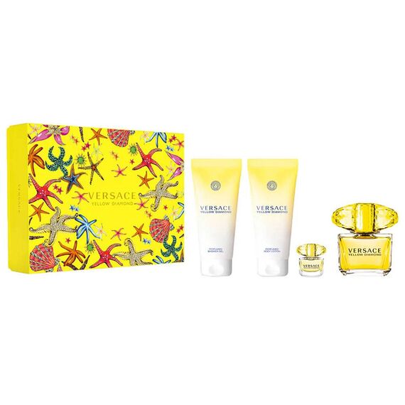 Versace Yellow Diamond For Women Eau de Toilette 90ml + 5ml + Body Lotion 100ml + Shower Gel 100ml