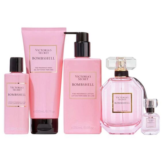 Victoria's Secret Bombshell For Women Eau de Parfum 100ml +7.5ml + Lotion 250ml + Mask 75ml + Wash 200ml