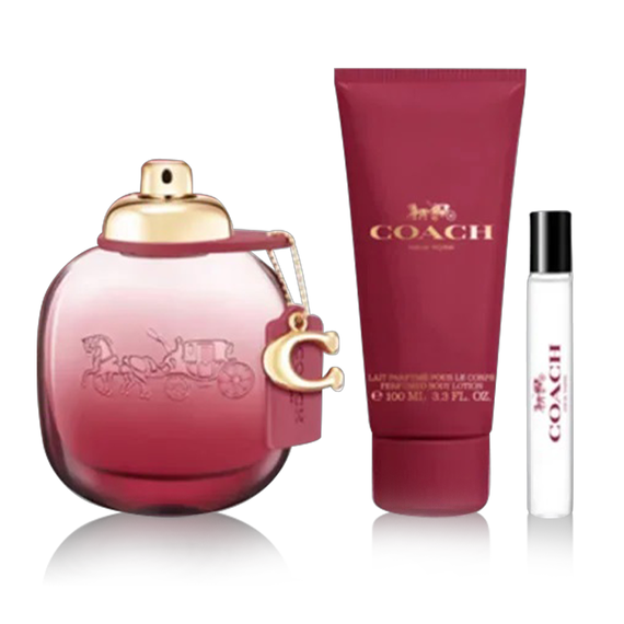 Coach Wild Rose For Women Set Eau De Parfum 90ml + Eau De Parfum 7.5ml + Body Lotion 100ml, 2 image