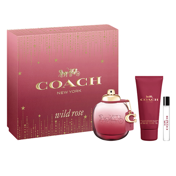 Coach Wild Rose For Women Set Eau De Parfum 90ml + Eau De Parfum 7.5ml + Body Lotion 100ml