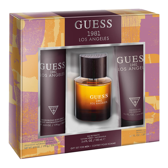 Guess 1981 Los Angeles For Men Set Eau De Toilette 100ml + Shower Gel 200ml + 226ml Body Spray, 2 image
