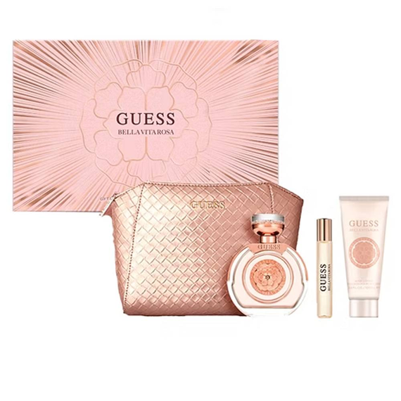 Guess Bella Vita Rosa For Women Set Eau De Toilette 100ml + Eau De Toilette 15ml + Body Lotion 100ml + Pouch