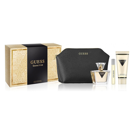 Guess Seductive Body Lotionue For Women Set Eau De Toilette 75ml + Eau De Toilette 15ml + Body Lotion 100ml + Pouch