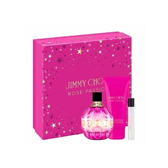 Jimmy Choo Rose Passion For Women Eau De Toilette 100ml + 7.5ml + Body Lotion 100ml