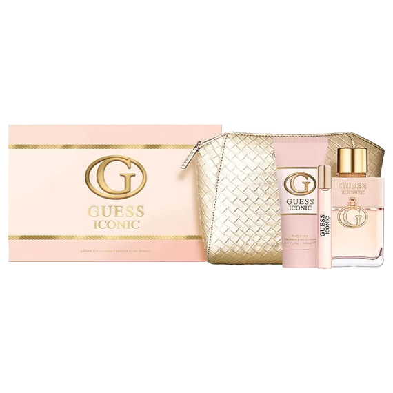 Guess Iconic For Women Set Eau De Parfum 100ml + Eau De Parfum 15ml + Body Lotion 100ml + Pouch