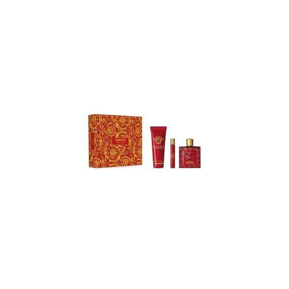 Versace Eros Flame For Men  Eau De Parfum 100ml +  10ml + Shower Gel 150ml