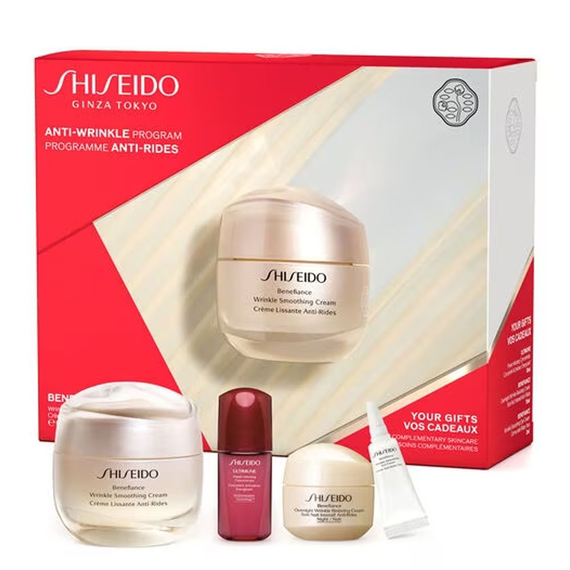 Shiseido Anti Wrinkle For Women (Cream 50ml + Serum 10ml + Overnight Cream 15ml + Eye Cream 2ml)