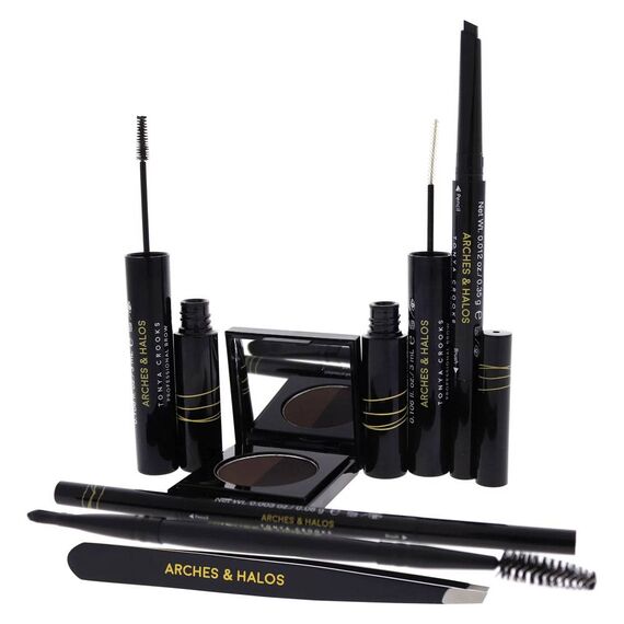 Arches and Halos Ultimate Brow Dark For Women Eyebrow Kit 7pcs