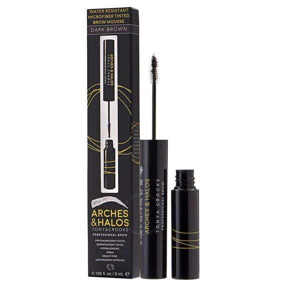 Arches And Halos Water Resistant Microfiber Tinted Dark Brown For Women Eyebrow Mousse 3ml