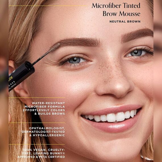 Arches And Halos Water Resistant Microfiber Tinted Neutral Brown For Women Eyebrow Mousse 3ml, 2 image