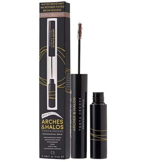 Arches And Halos Water Resistant Microfiber Tinted Sunny Blonde For Women Eyebrow Mousse 3ml