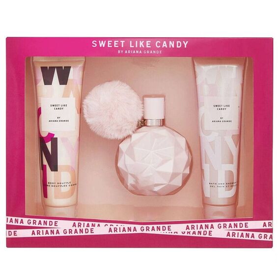 Ariana Grande Sweet Like Candy For Women Eau de Parfum 100ml + Body Souffle 100ml + Shower Gel 100ml