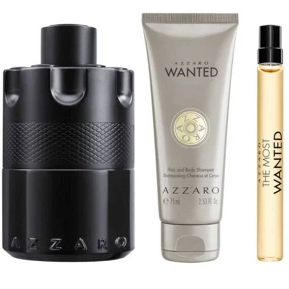 Azzaro The Most Wanted For Men Parfum 100ml + 10ml + Hair & Body Shampoo 75ml