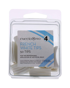 Cuccio Pro French White Tips # 4 1 X 50pcs Acrylic Nails