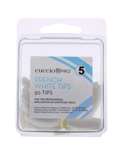 Cuccio Pro French White Tips # 5 1 X 50pcs Acrylic Nails