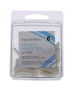Cuccio Pro French White Tips # 6 1 X 50pcs Acrylic Nails