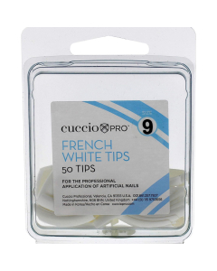 Cuccio Pro French White Tips # 9 1 X 50pcs Acrylic Nails