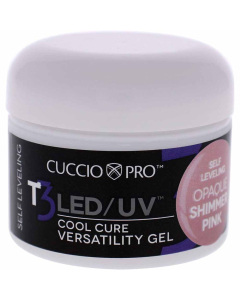 Cuccio Pro T3 Cool Cure Versatility Self Leveling Opaque Shimmer Pink 1oz Nail Gel