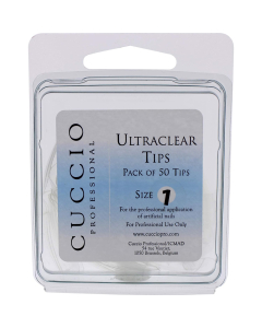 Cuccio Pro Ultraclear Tips # 1 50pcs Acrylic Nails