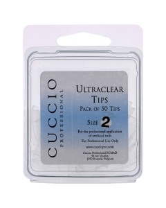 Cuccio Pro Ultraclear Tips # 2 50pcs Acrylic Nails