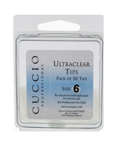 Cuccio Pro Ultraclear Tips # 6 50pcs Acrylic Nails
