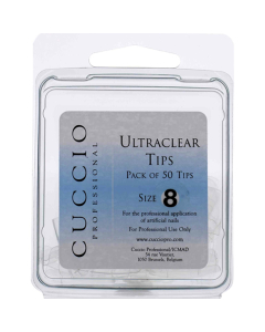 Cuccio Pro Ultraclear Tips # 8 50pcs Acrylic Nails